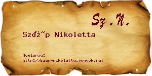 Szép Nikoletta névjegykártya
